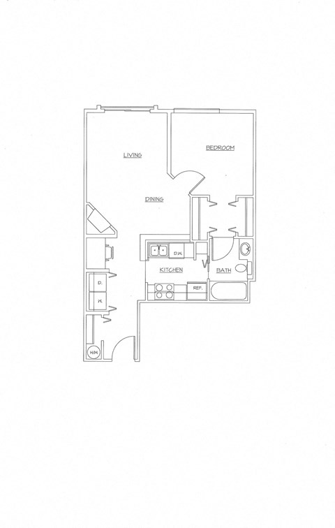Unit B (1 Bed, 1 Bath)